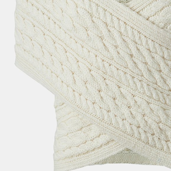 New Aran Crossover Wrap Sweater Made in Ireland Merino Wool - Picture 5 of 7